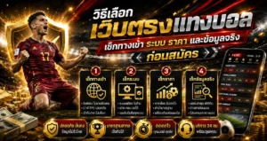 วิธีเลือกเว็บตรงแทงบอล