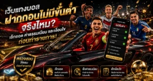ตรวจเว็บแทงบอลฝากถอนไม่มีขั้นต่ำ